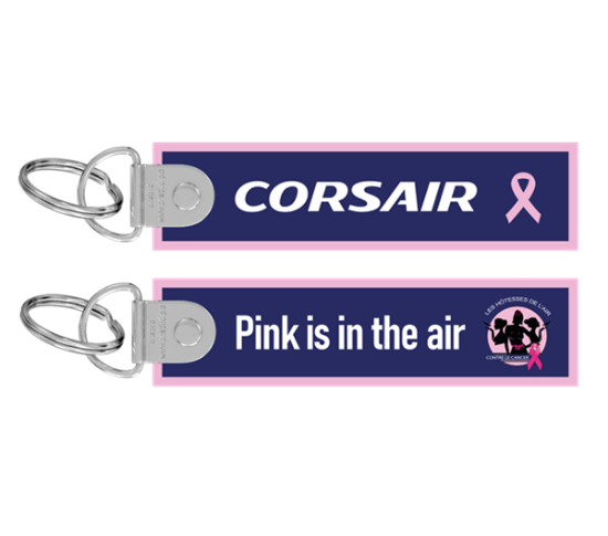 Image sur CORSAIR - Porte Clé Flamme Octobre Rose 2025