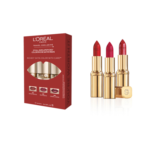 Image sur L'OREAL PARIS - Rouge à Lèvres Trio Couleurs Rouges